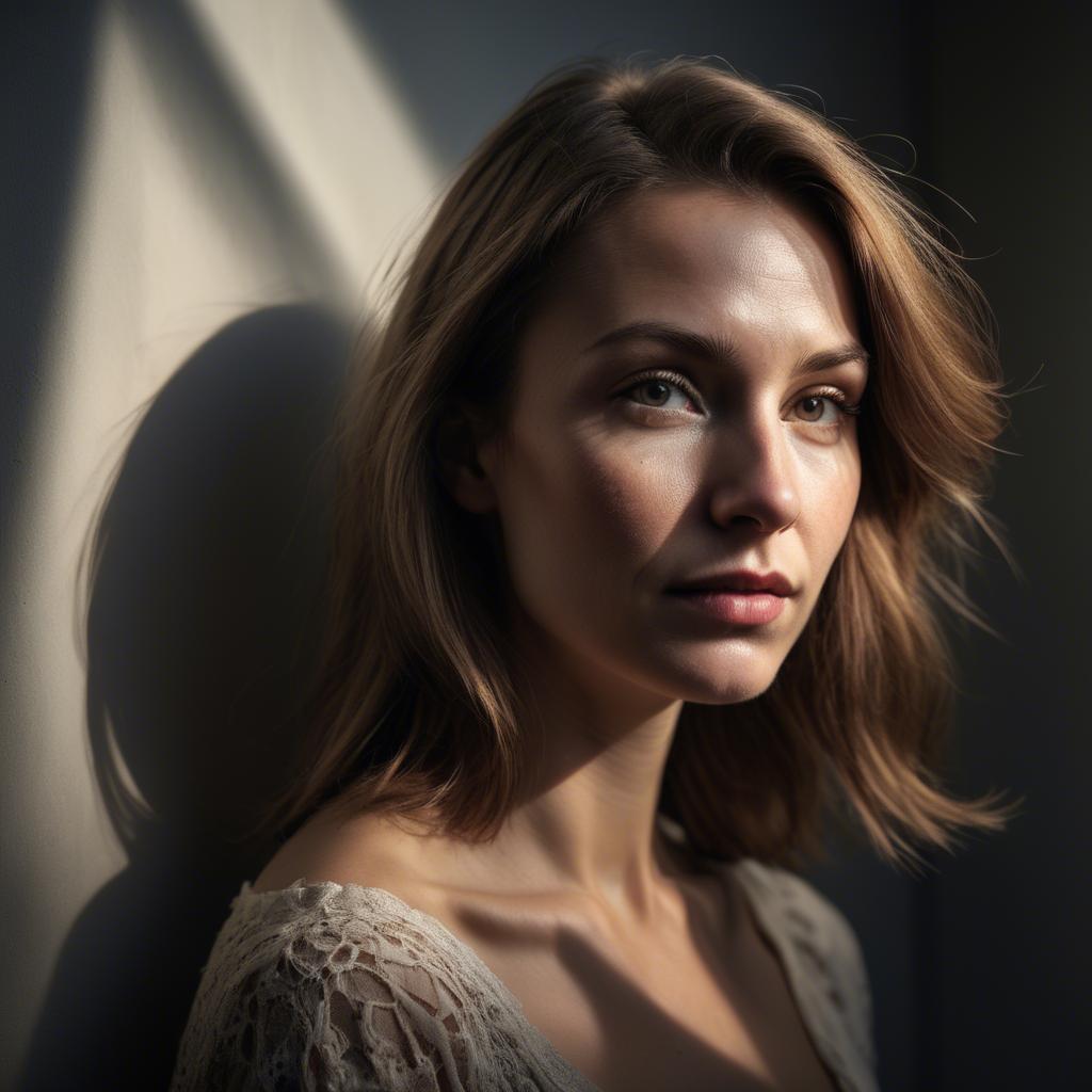 A stunning image of caucasian woman in dramatic light.