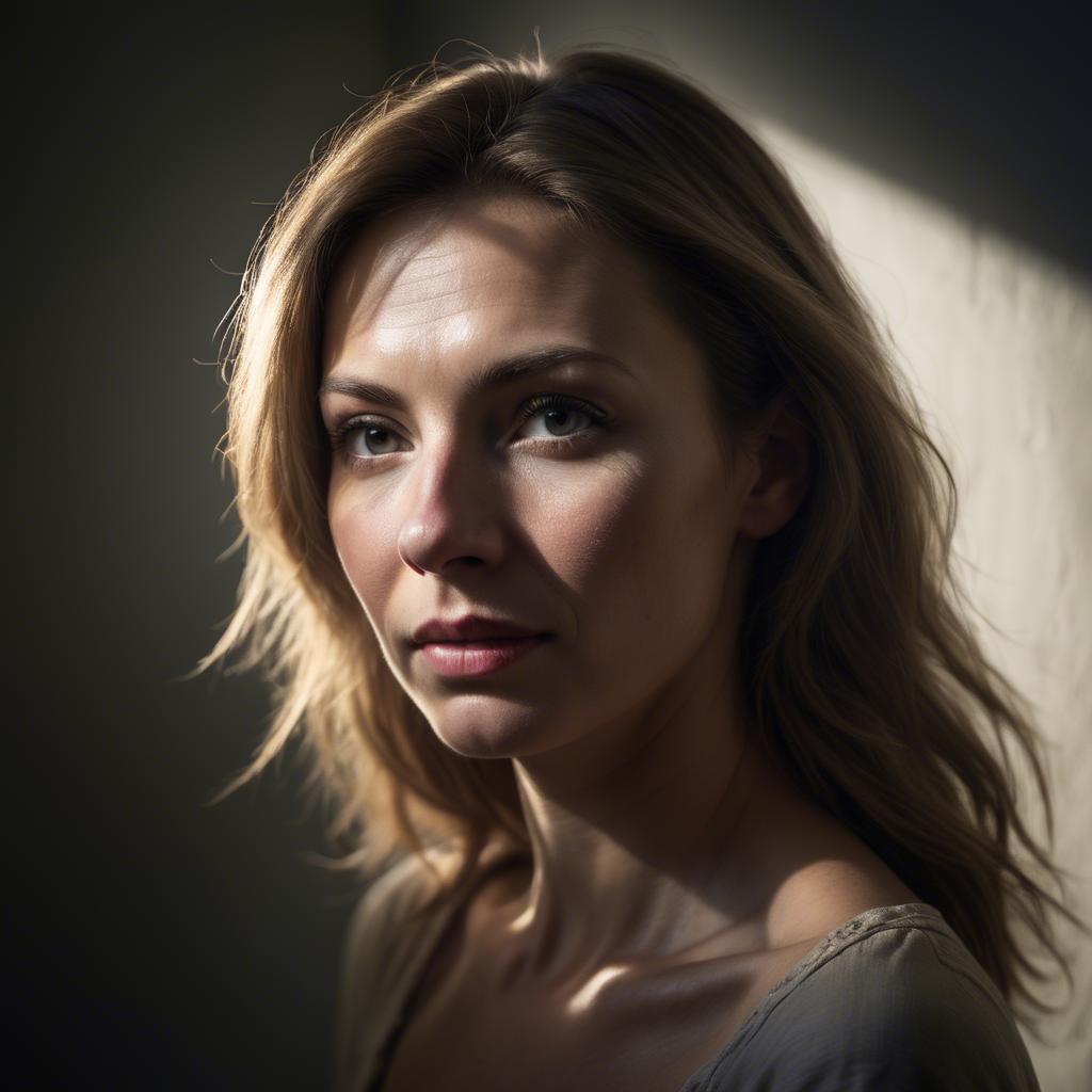 A stunning image of caucasian woman in dramatic light.