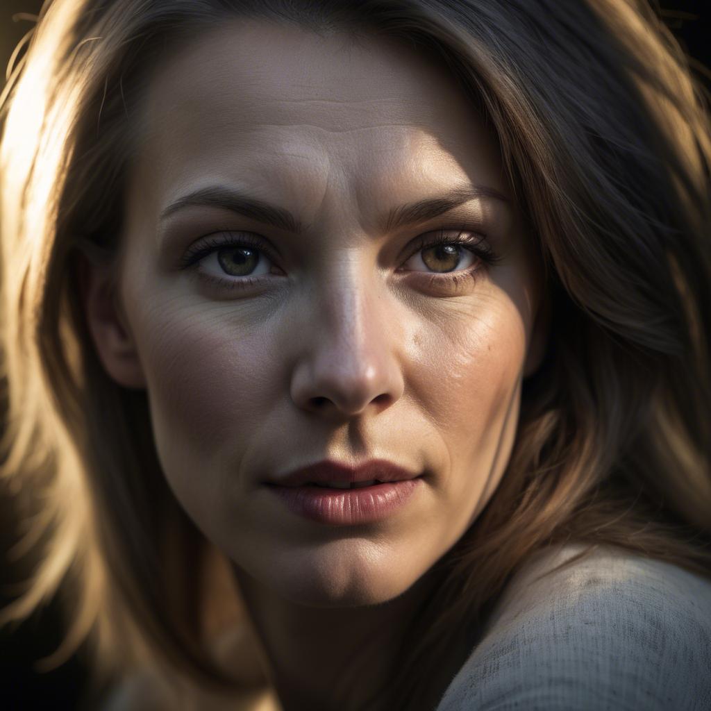A stunning image of caucasian woman in dramatic light.