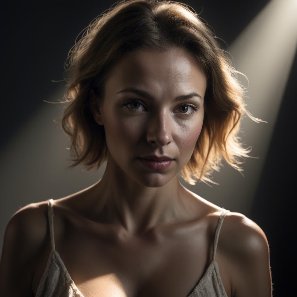 A stunning image of caucasian woman in dramatic light.