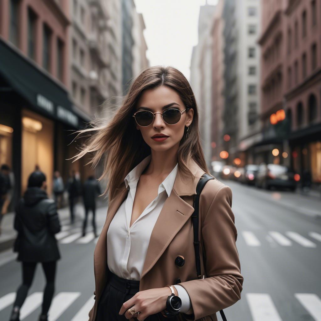 A stunning image of chic urban photographer capturing cityscapes.
