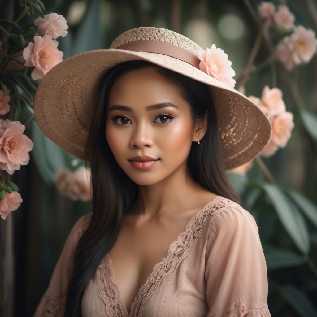 A stunning image of filipina woman in romantic tones.
