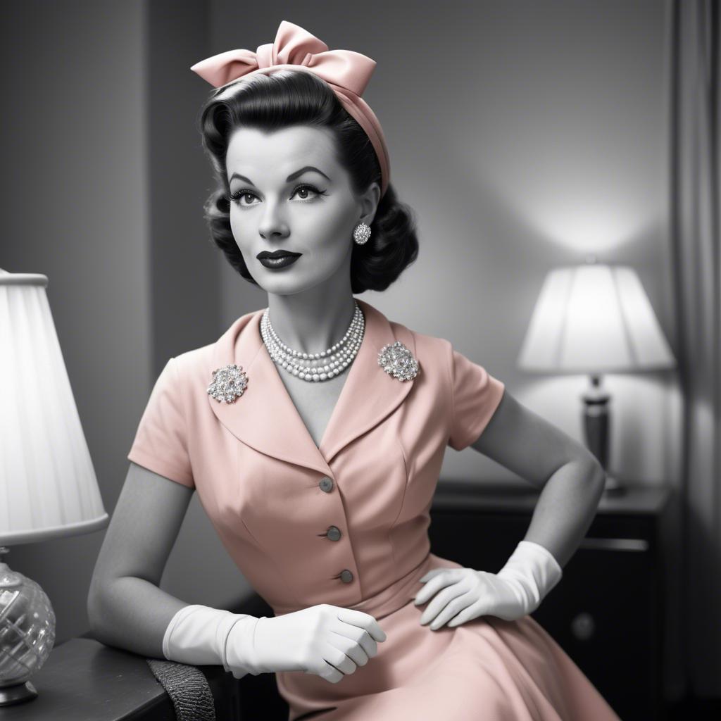A stunning image of glamorous woman in a classic 1950s outfit.