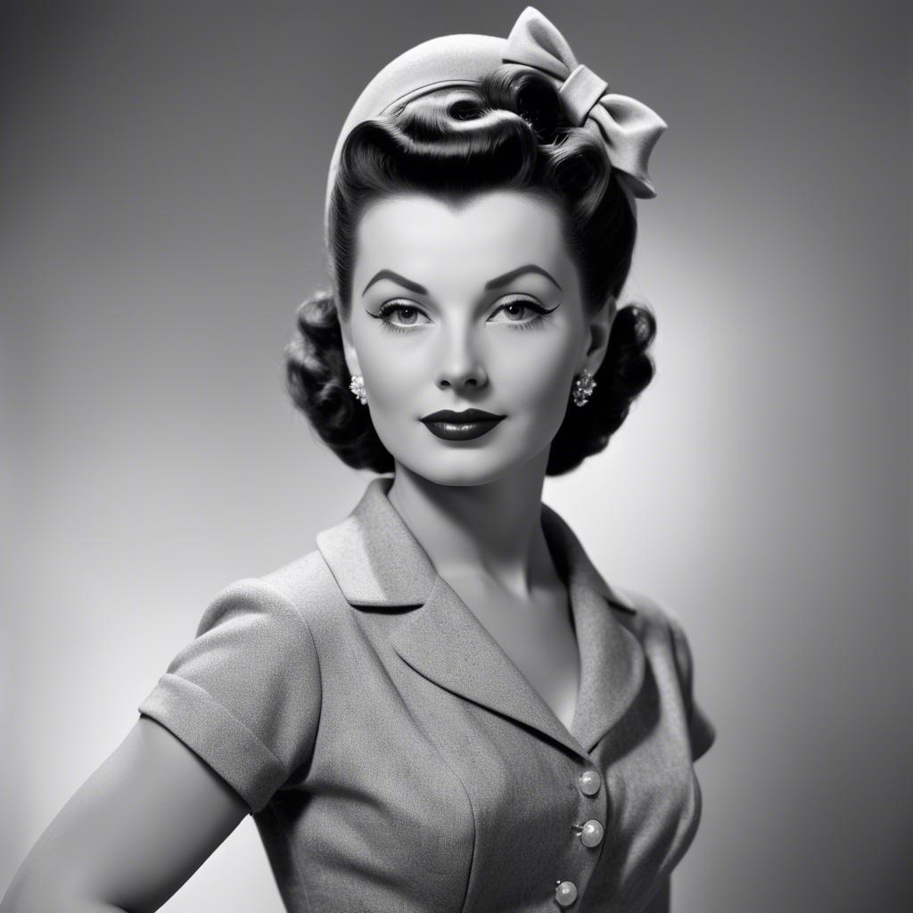 A stunning image of glamorous woman in a classic 1950s outfit.