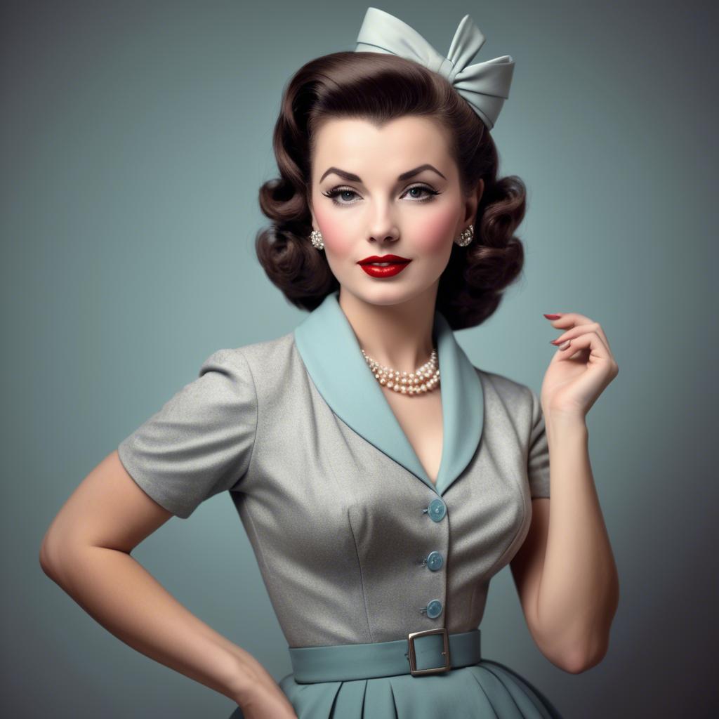 A stunning image of glamorous woman in a classic 1950s outfit.