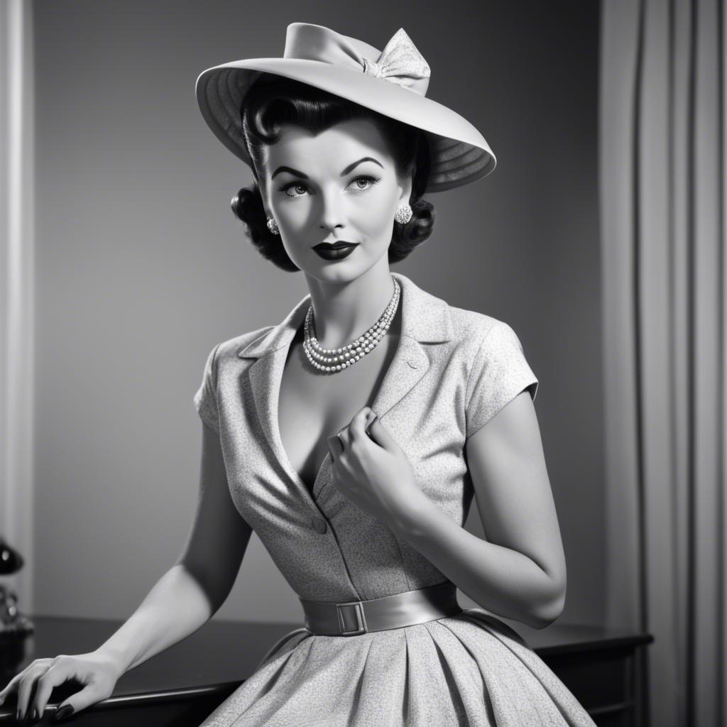 A stunning image of glamorous woman in a classic 1950s outfit.