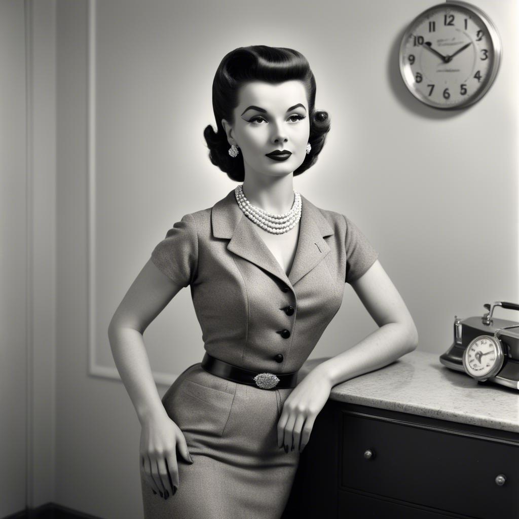 A stunning image of glamorous woman in a classic 1950s outfit.