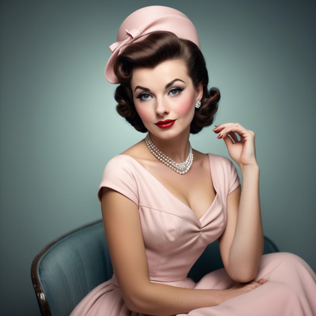 A stunning image of glamorous woman in a classic 1950s outfit.