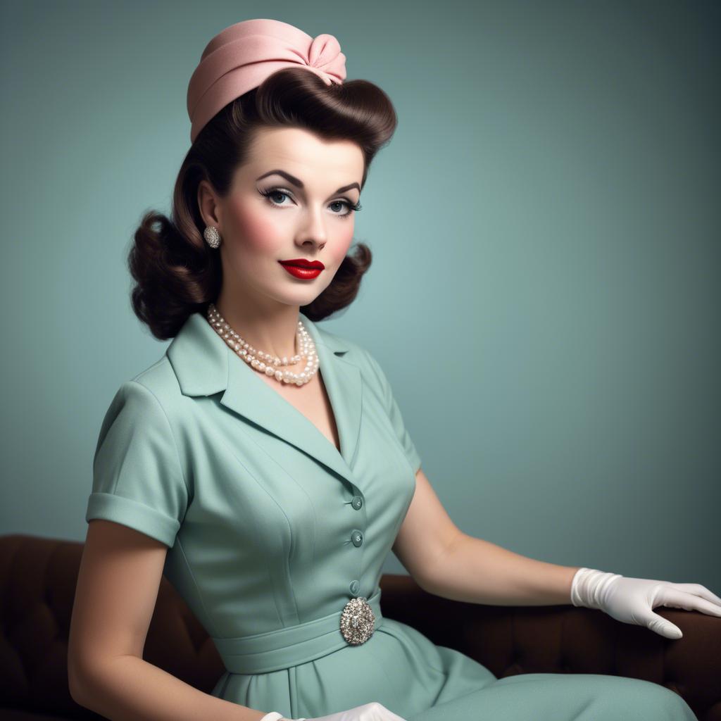 A stunning image of glamorous woman in a classic 1950s outfit.