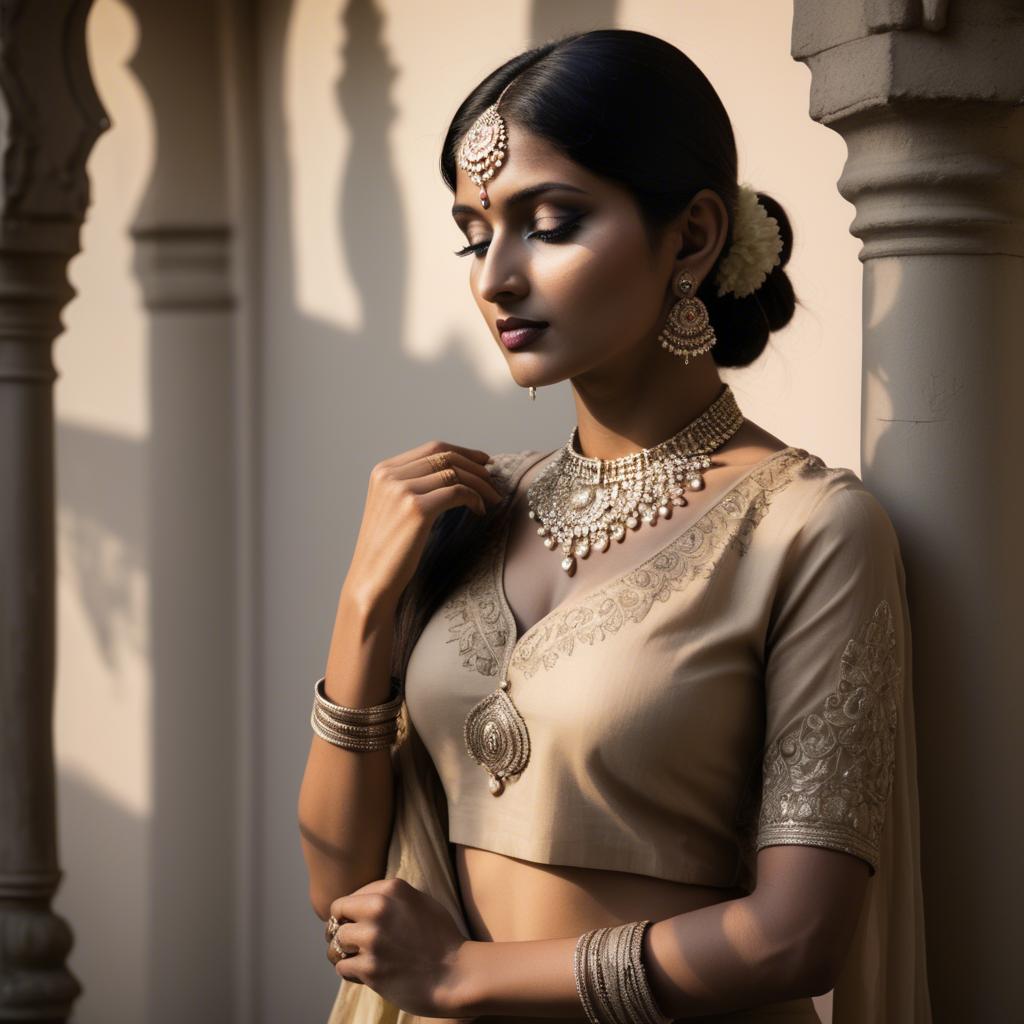 A stunning image of indian elegance in soft shadows.