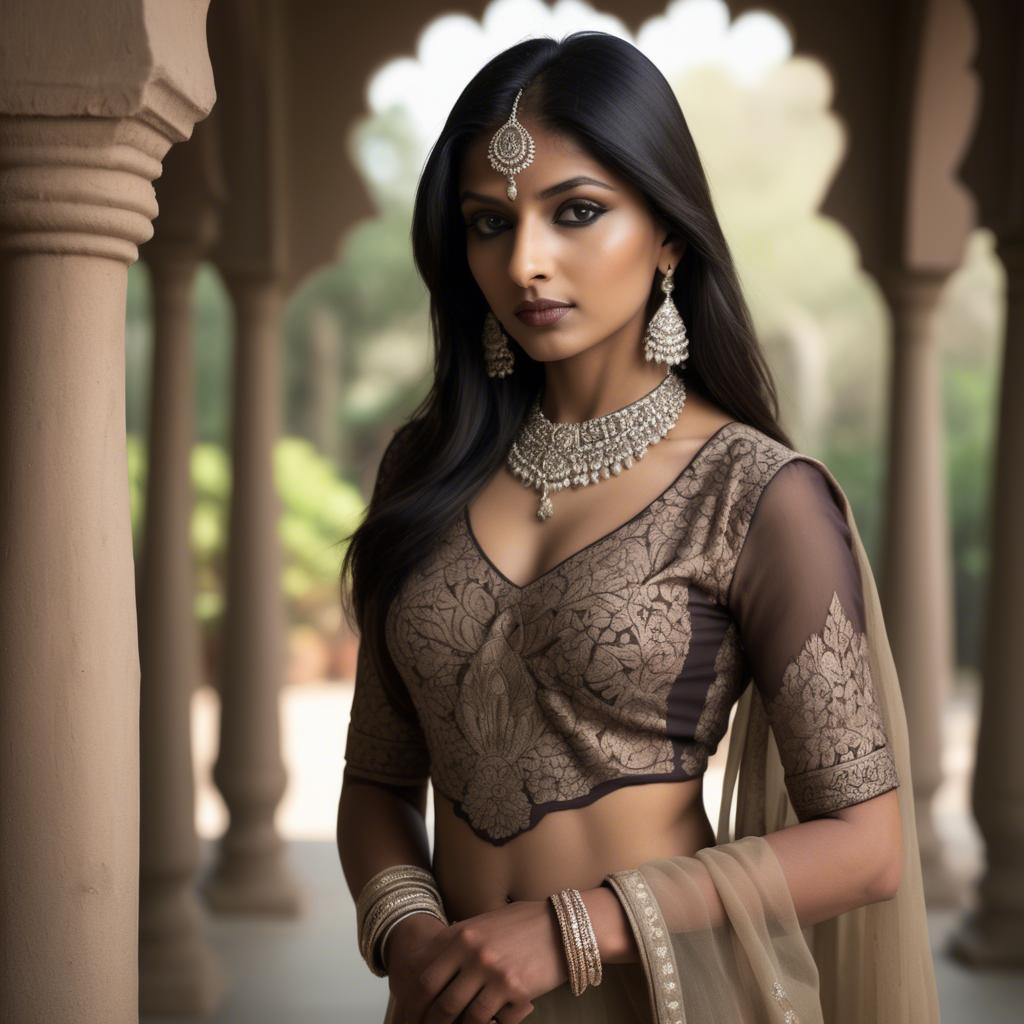 A stunning image of indian elegance in soft shadows.