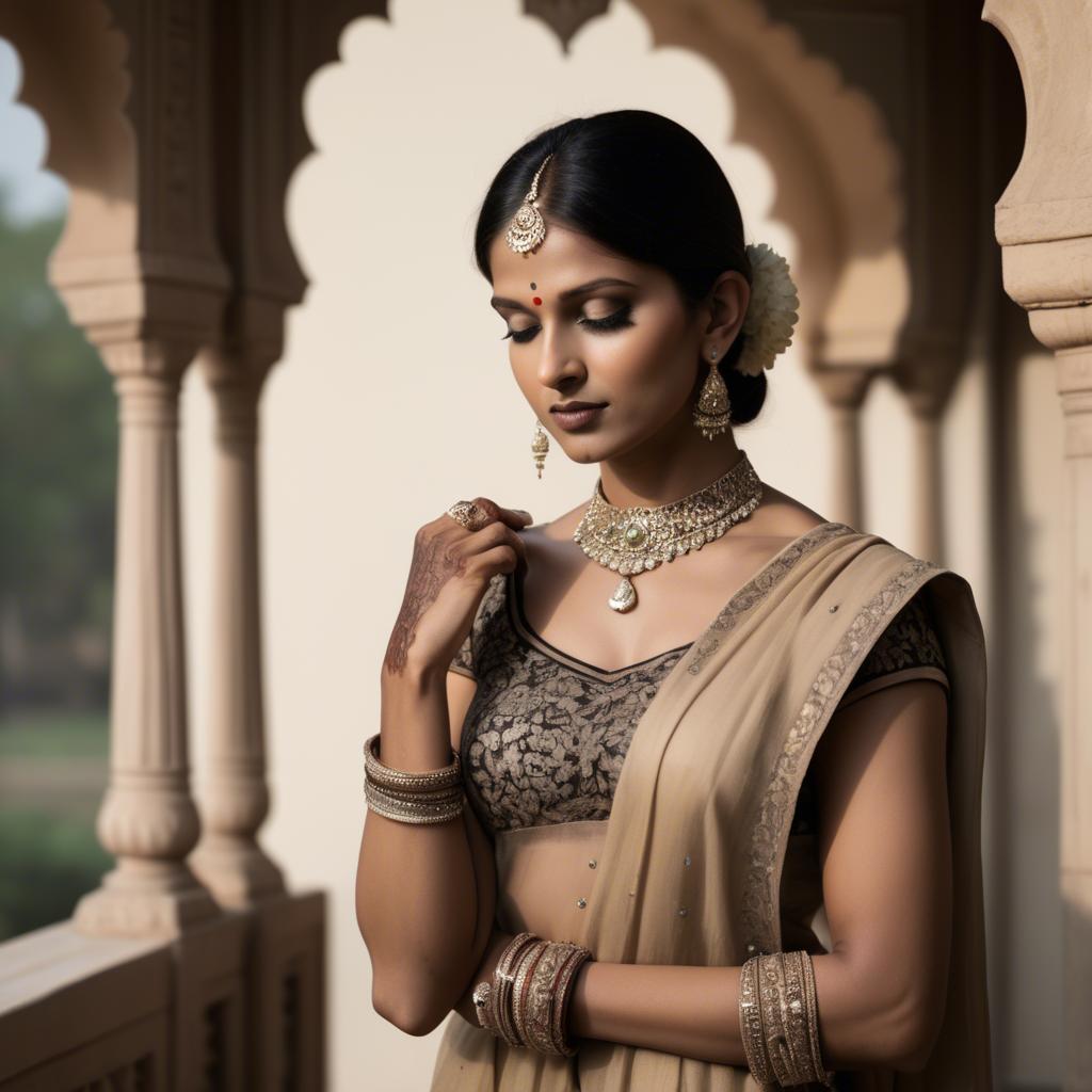 A stunning image of indian elegance in soft shadows.