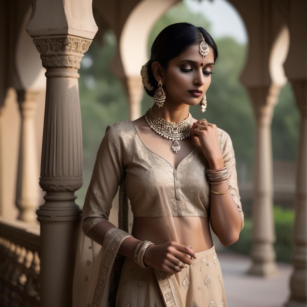 A stunning image of indian elegance in soft shadows.