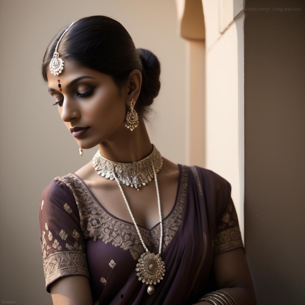 A stunning image of indian elegance in soft shadows.
