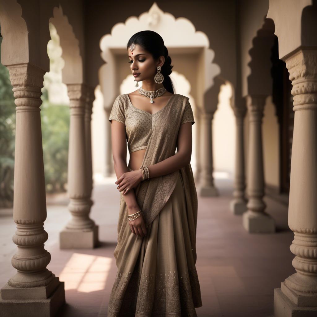 A stunning image of indian elegance in soft shadows.