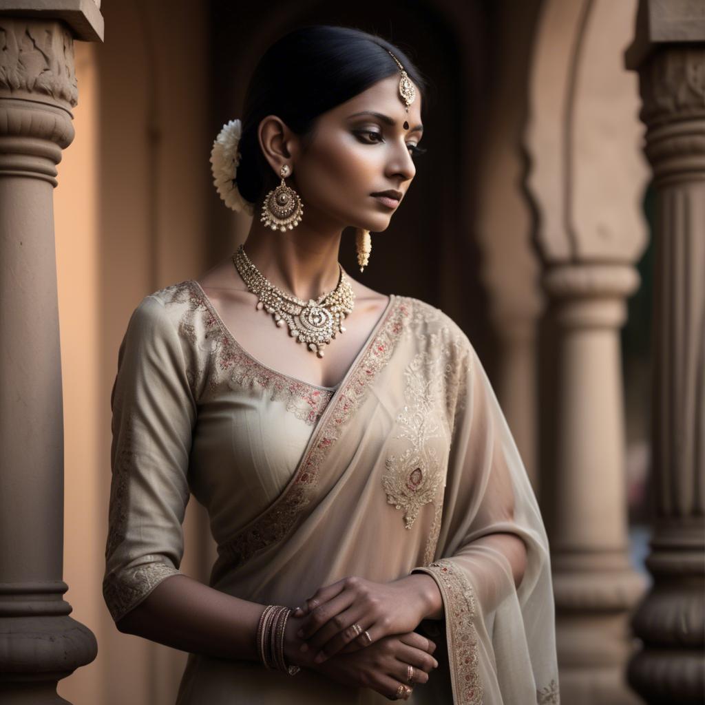 A stunning image of indian elegance in soft shadows.