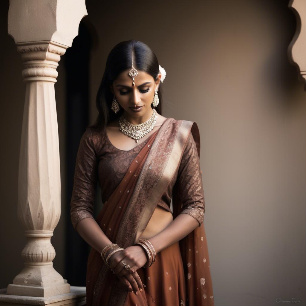 A stunning image of indian elegance in soft shadows.
