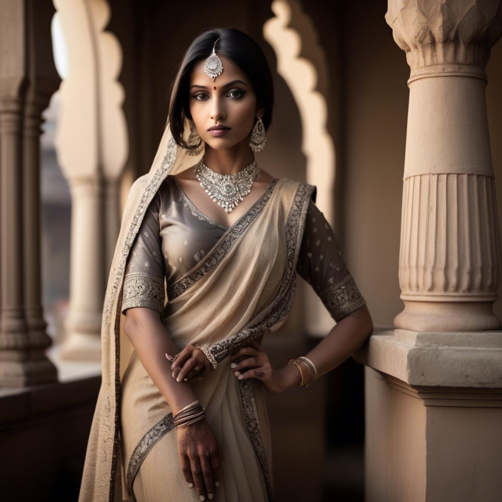 A stunning image of indian elegance in soft shadows.