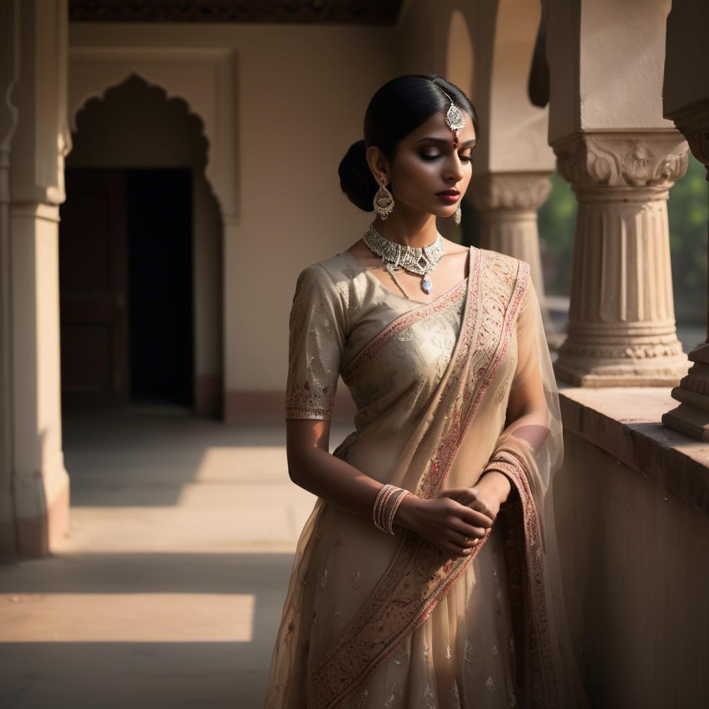 A stunning image of indian elegance in soft shadows.