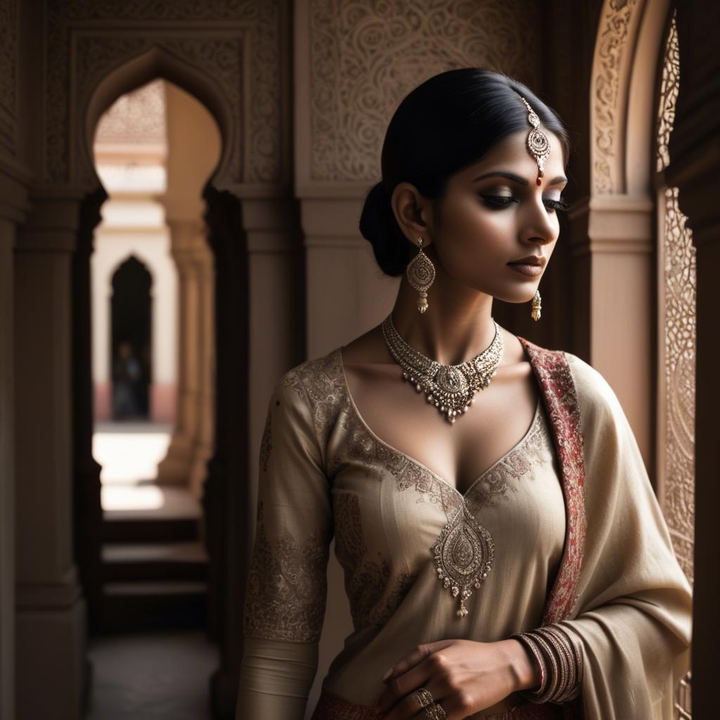 A stunning image of indian elegance in soft shadows.