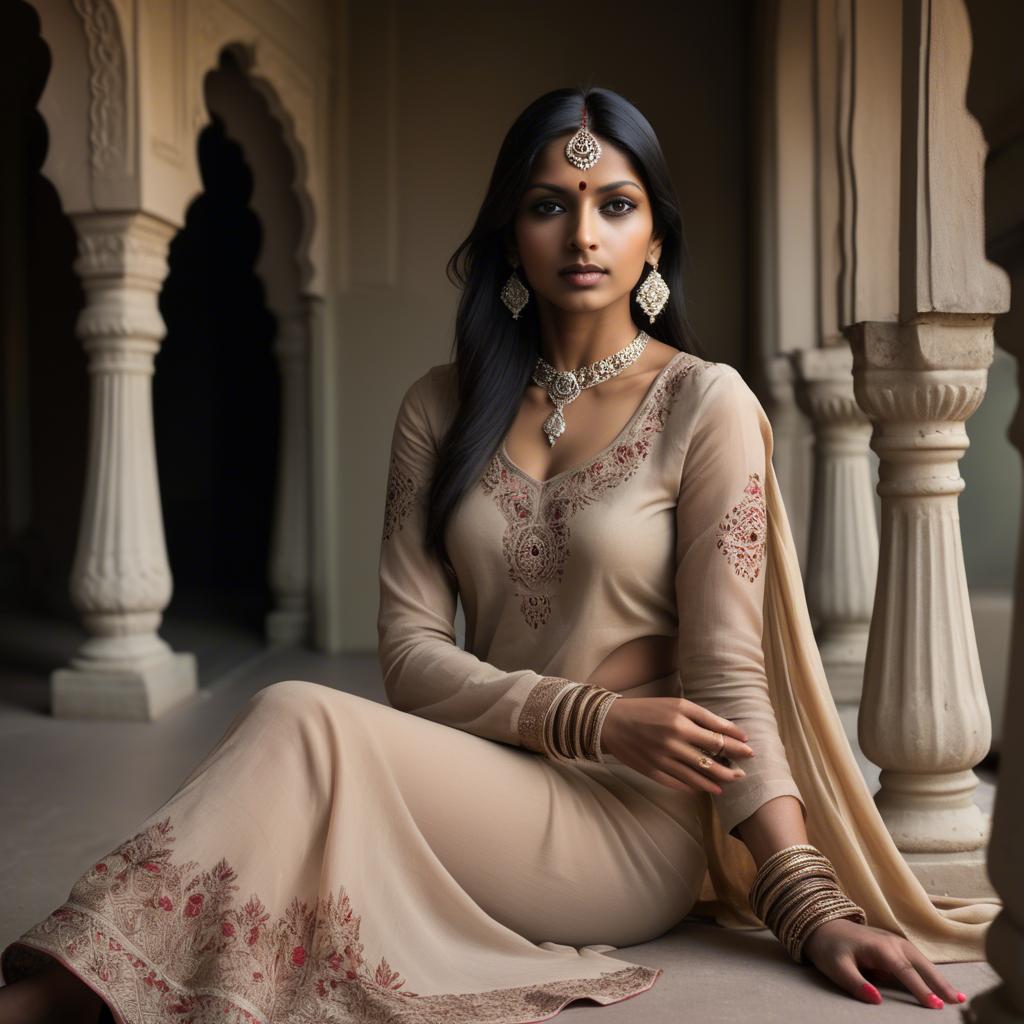 A stunning image of indian elegance in soft shadows.