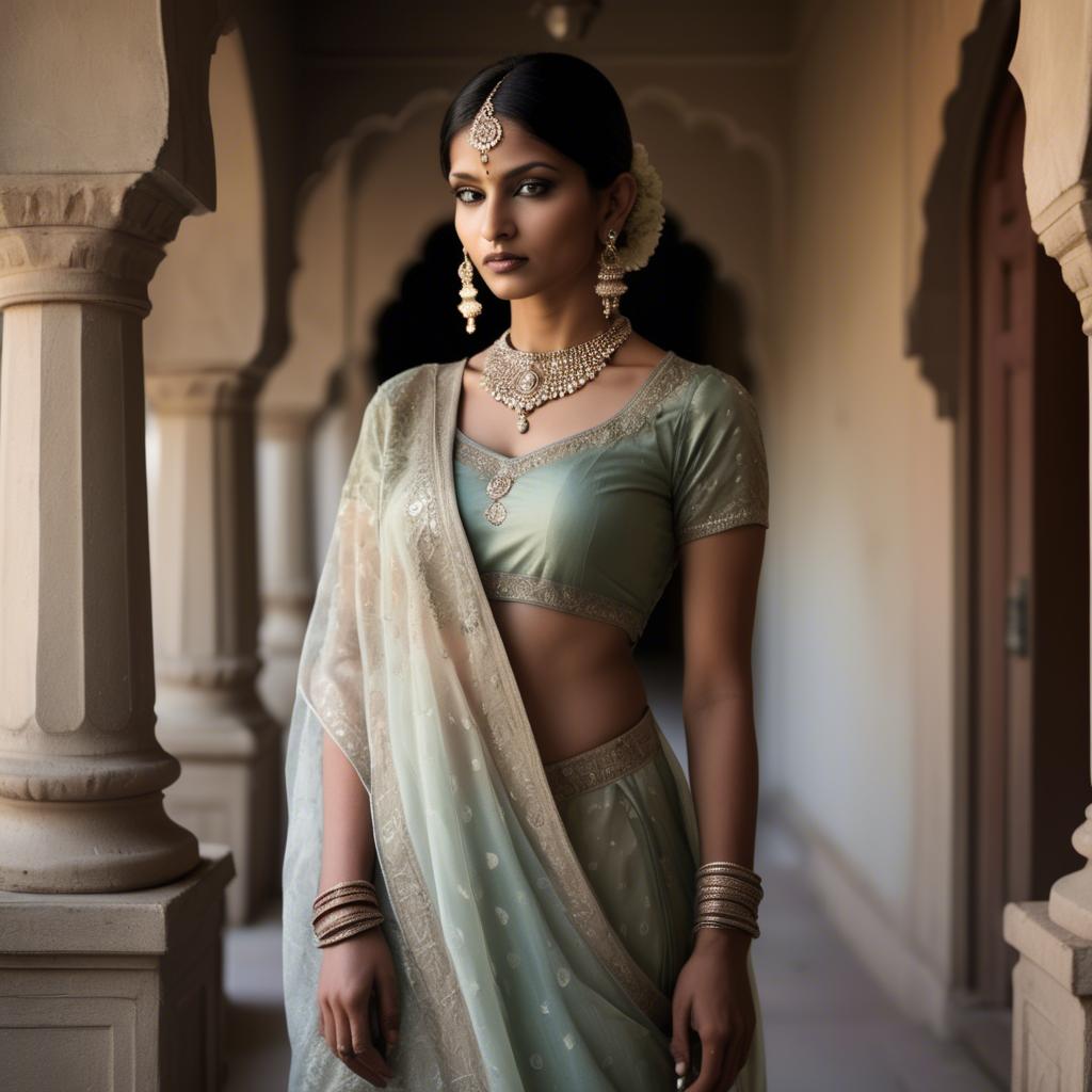 A stunning image of indian elegance in soft shadows.