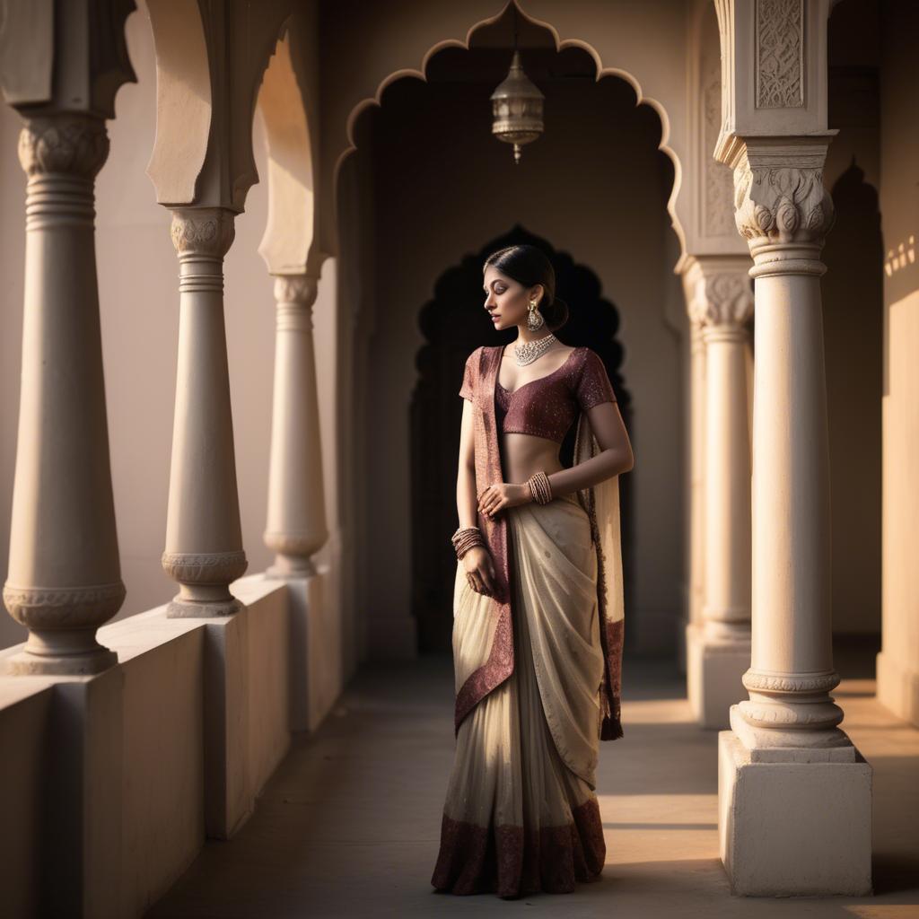 A stunning image of indian elegance in soft shadows.