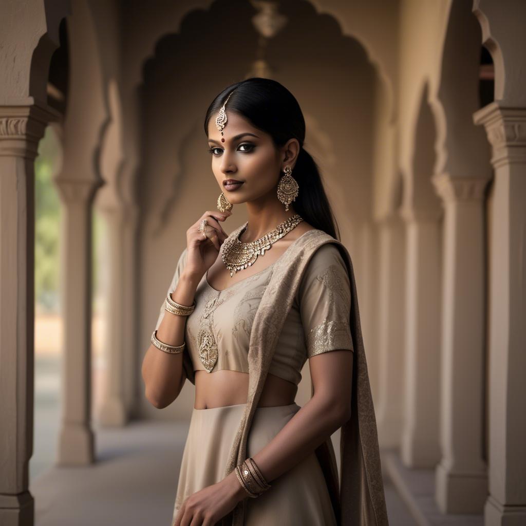 A stunning image of indian elegance in soft shadows.