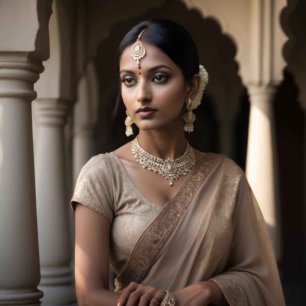 A stunning image of indian elegance in soft shadows.