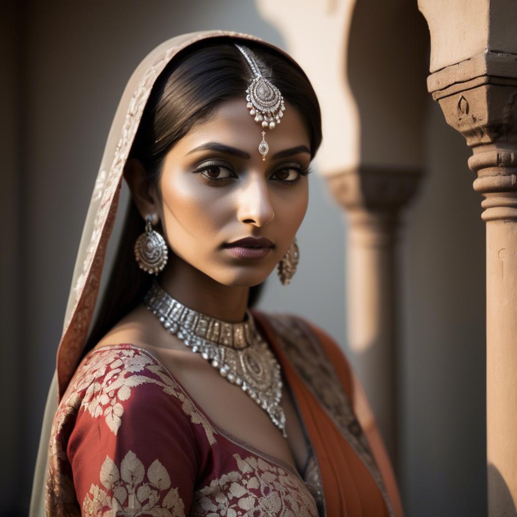 A stunning image of indian elegance in soft shadows.