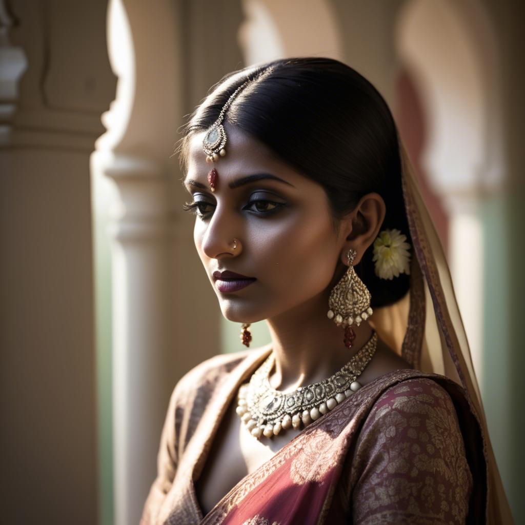 A stunning image of indian elegance in soft shadows.
