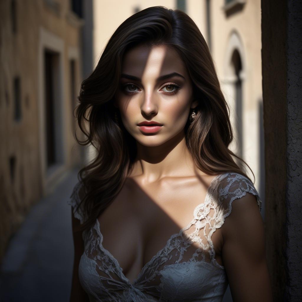 A stunning image of italian beauty in dramatic shadows.