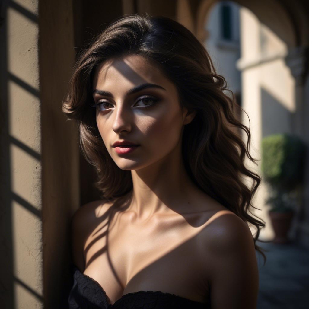 A stunning image of italian beauty in dramatic shadows.