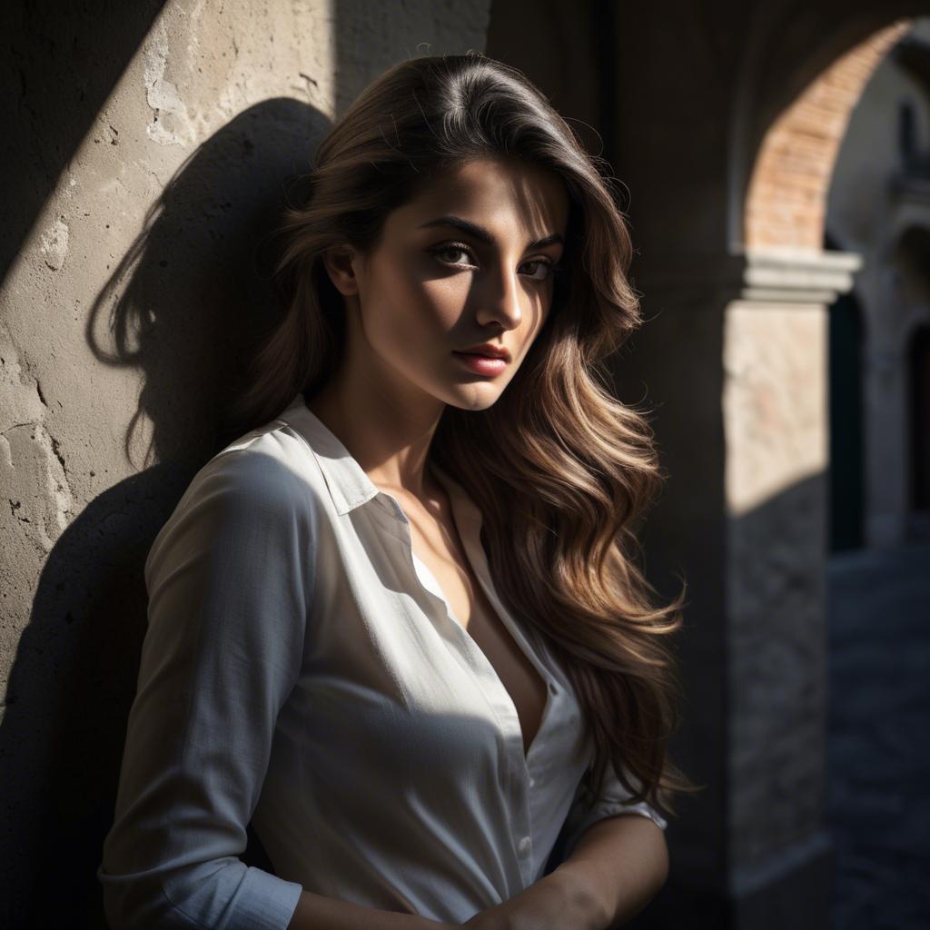 A stunning image of italian beauty in dramatic shadows.