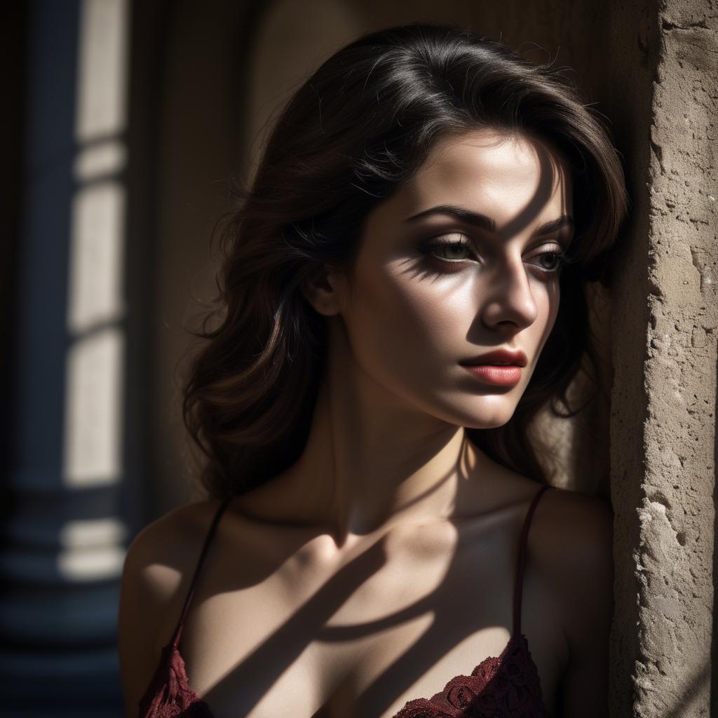 A stunning image of italian beauty in dramatic shadows.