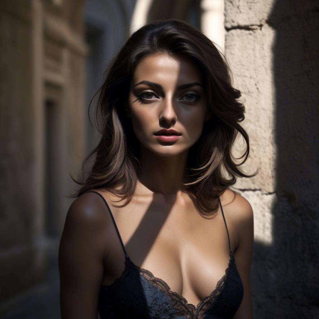 A stunning image of italian beauty in dramatic shadows.