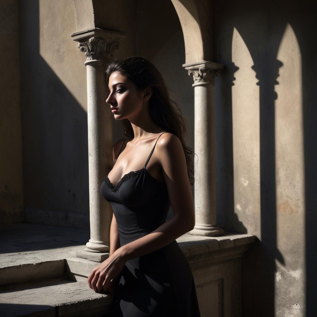 A stunning image of italian beauty in dramatic shadows.