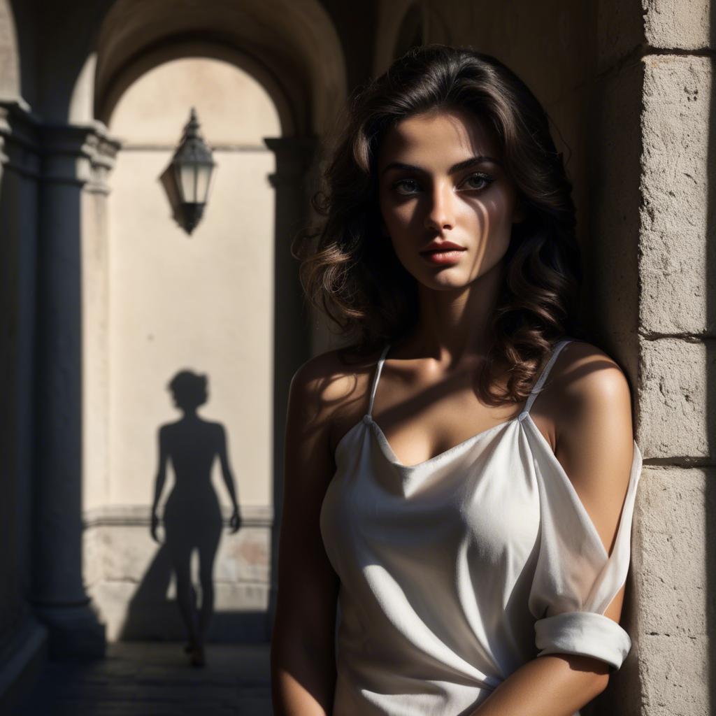 A stunning image of italian beauty in dramatic shadows.