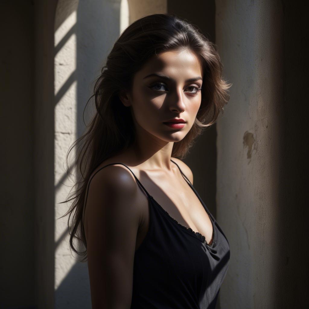 A stunning image of italian beauty in dramatic shadows.