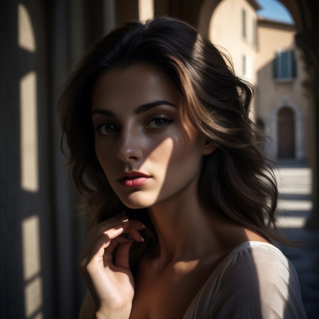 A stunning image of italian beauty in dramatic shadows.