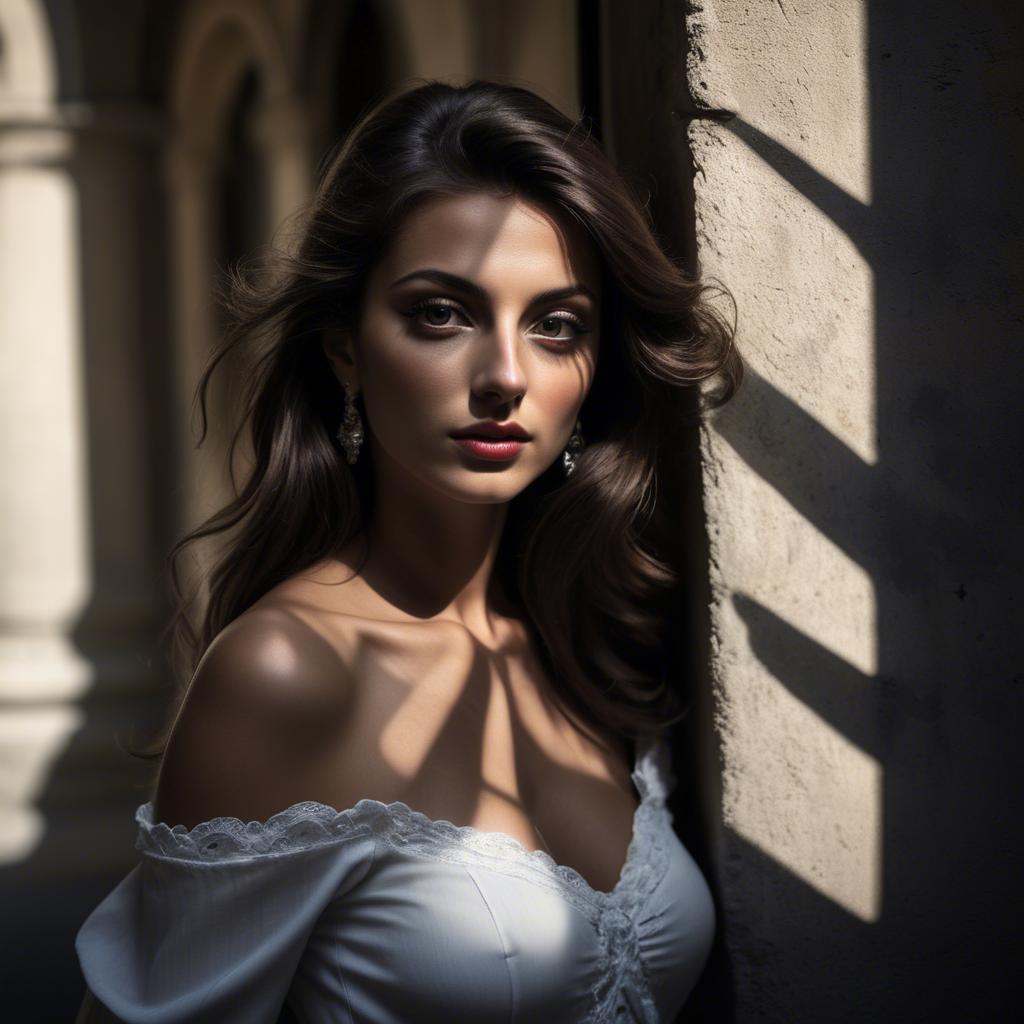 A stunning image of italian beauty in dramatic shadows.