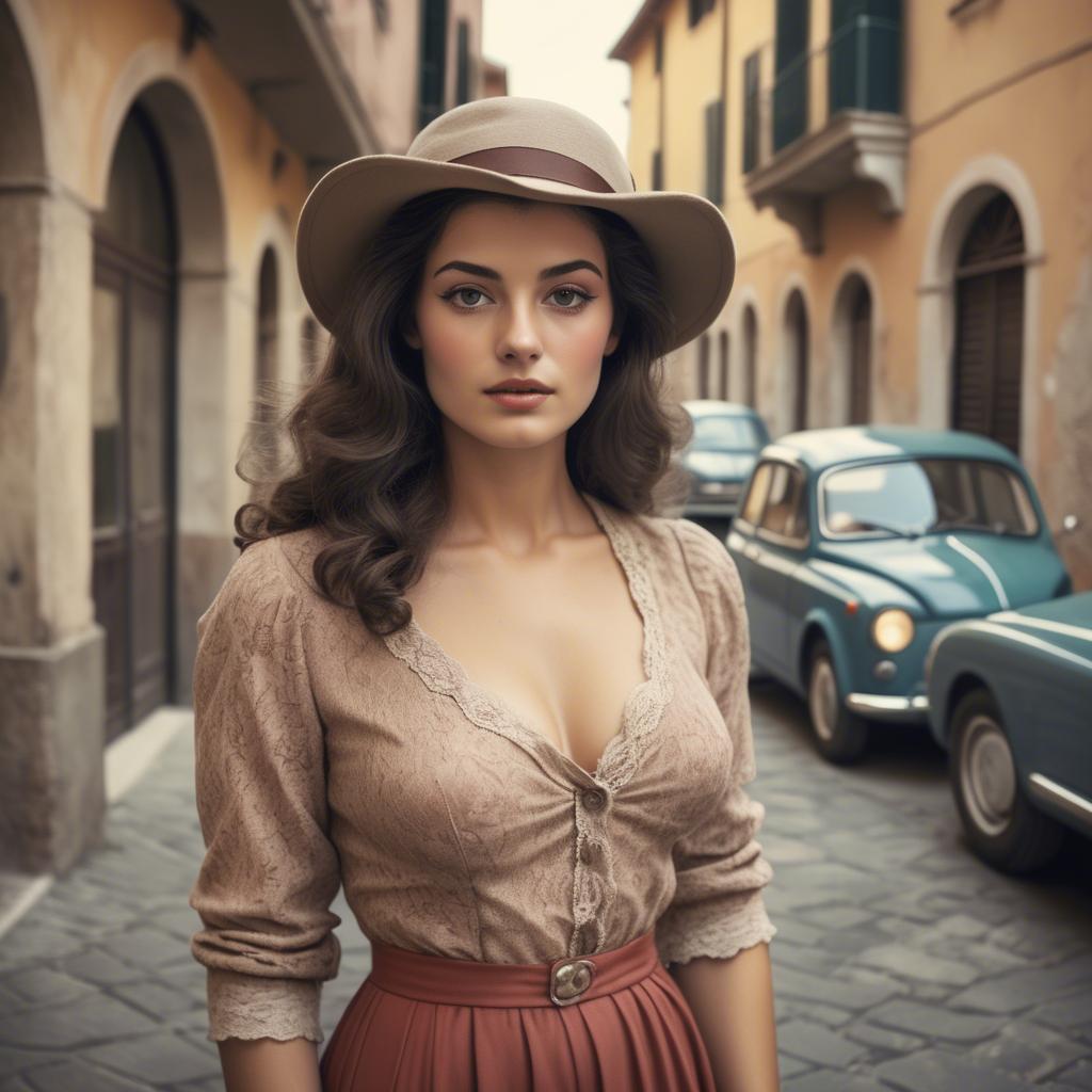 A stunning image of italian beauty in vintage tones.