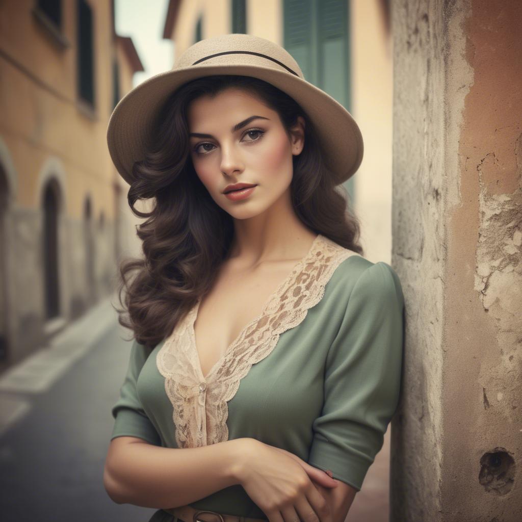 A stunning image of italian beauty in vintage tones.