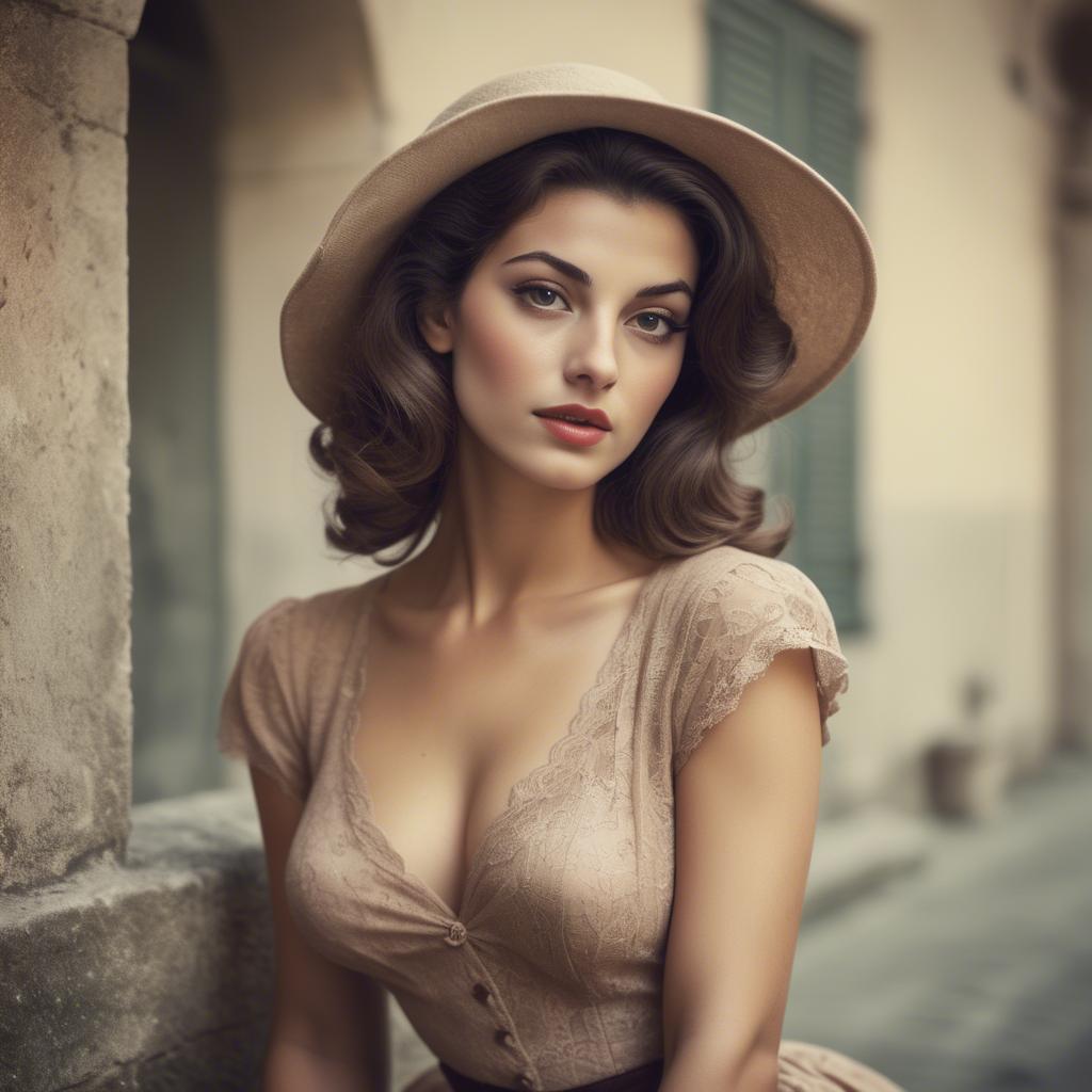 A stunning image of italian beauty in vintage tones.