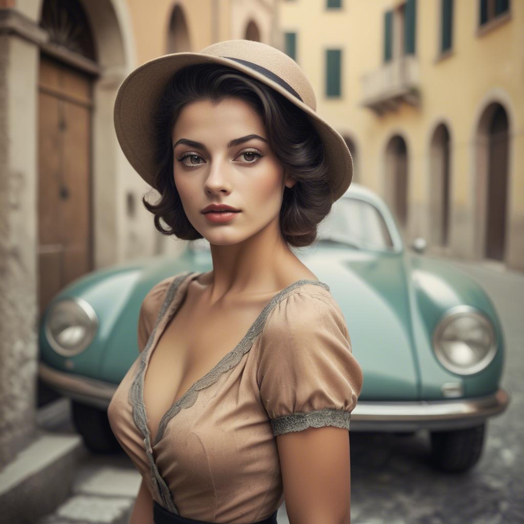 A stunning image of italian beauty in vintage tones.