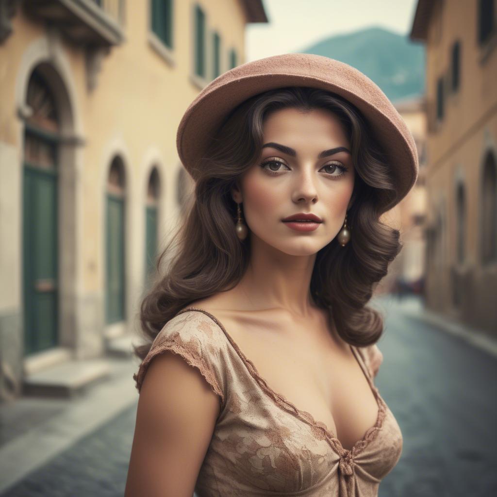 A stunning image of italian beauty in vintage tones.