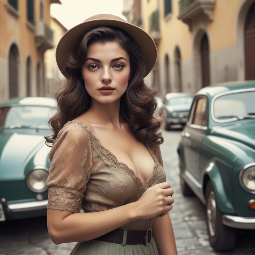 A stunning image of italian beauty in vintage tones.