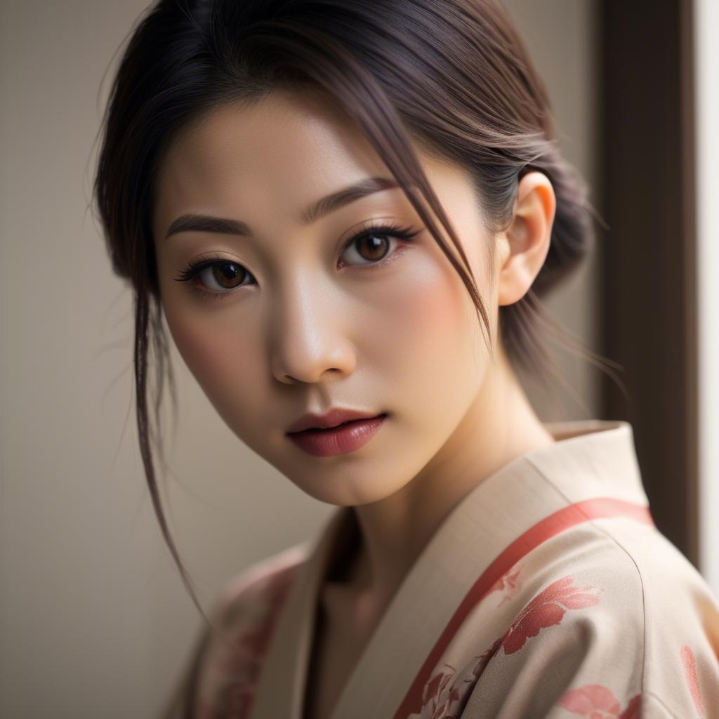 A stunning image of japanese beauty in soft lighting.