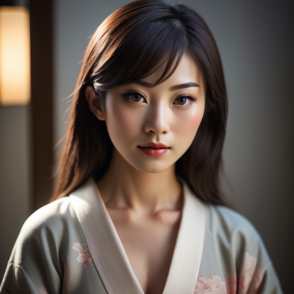 A stunning image of japanese beauty in soft lighting.