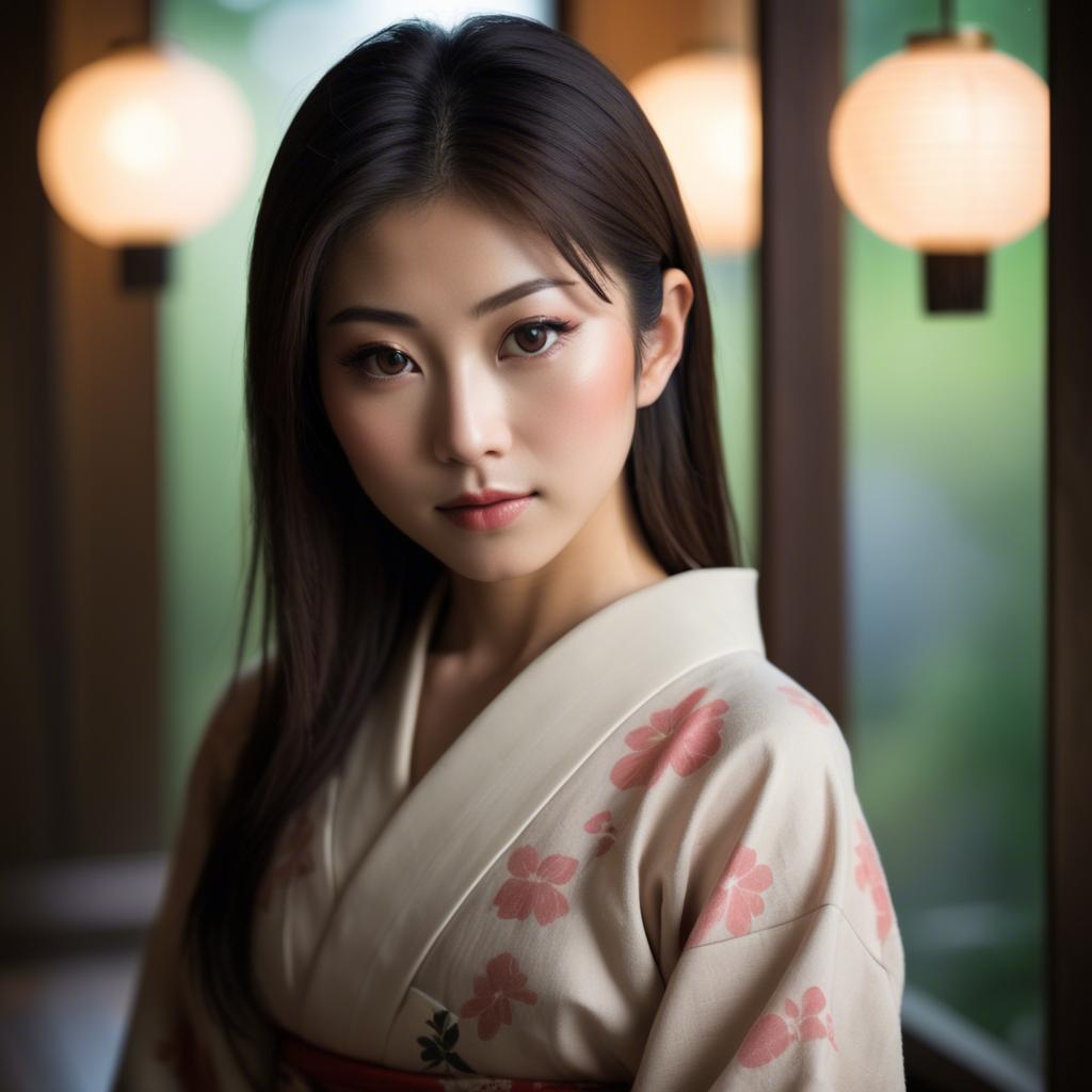 A stunning image of japanese beauty in soft lighting.